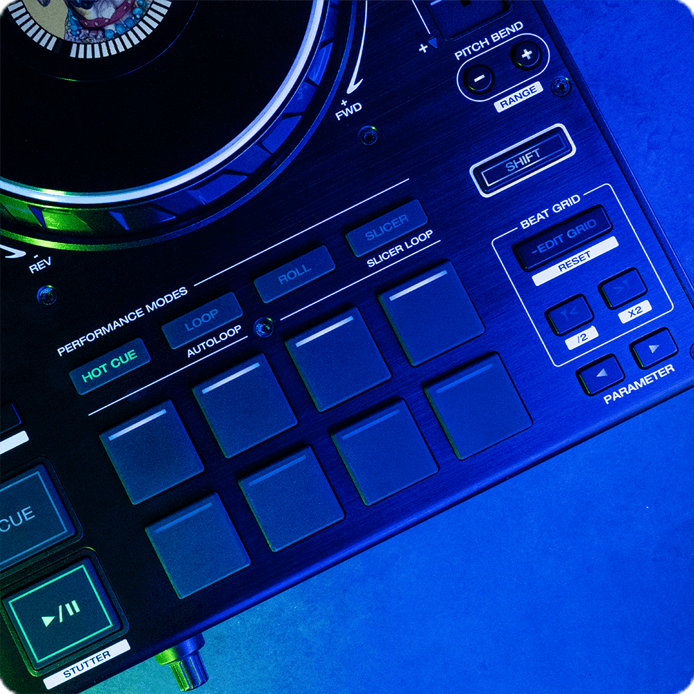 Modo de almohadilla de tallos dedicados en Denon DJ PRIME 4+